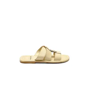 Free People Sloan Buckle Sandal in Buttermilk
