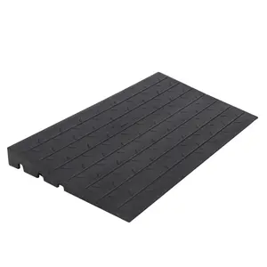 🛡️ Shield your cords & clear the curb. 24"x42" heavy-duty rubber ramp with 3 built-in wire channels — 15-ton crush capacity, no tools needed.
