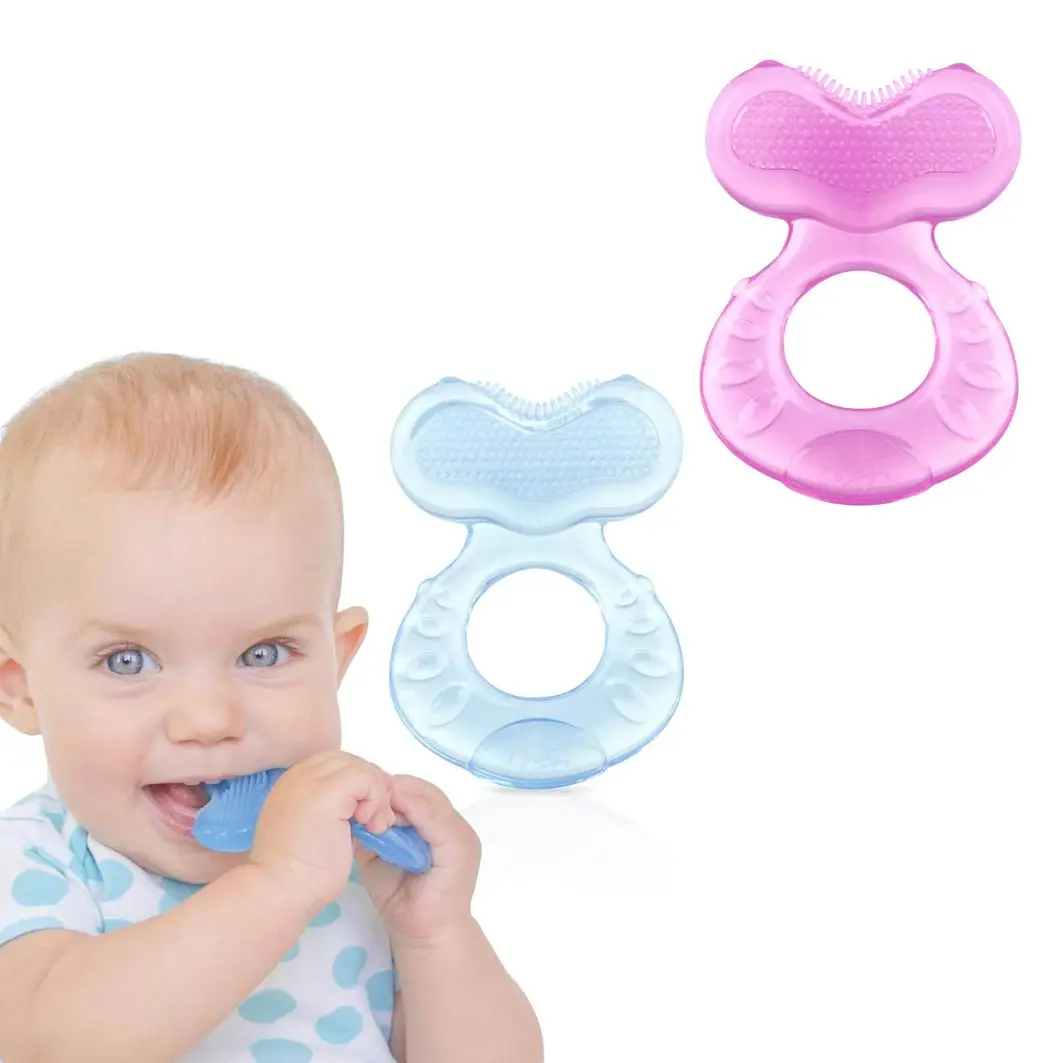 Silicone Teethe-EEZ Teether with Bristles, Includes Hygienic Case, Blue Silicone Teethe-EEZ Teether with Bristles, Includes Hygienic Case, Blue