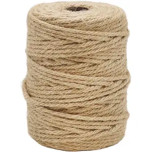 Jute Twine, 165  4mm Thick  Jute Rope for Crafts, Garden Ties, Climbing ,  and Packing (Brown)