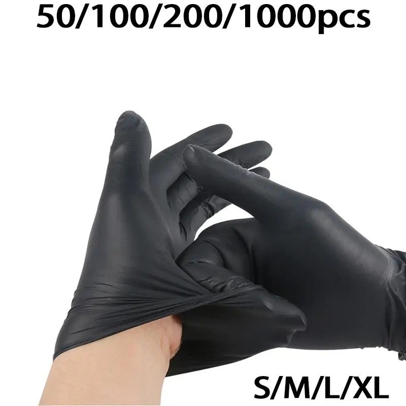 Durable Nitrile Gloves for Cleaning, Kitchen & Beauty Use, Food Processing, Tattooing, Dyeing Hair, Home Essentials, Various Counts Available