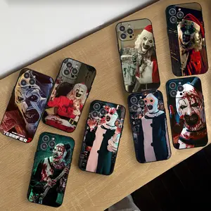 Movie Terrifier Phone Case for iPhone 12 11 13 14 15 16 17 Air  Max Pro Plus Black Soft Silicone Cover Colorful Protection