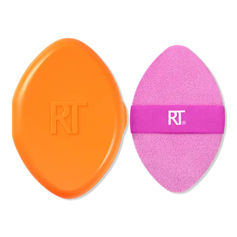 Real Techniques Miracle 2-In-1 Dual-Sided Powder Puff + Travel Case