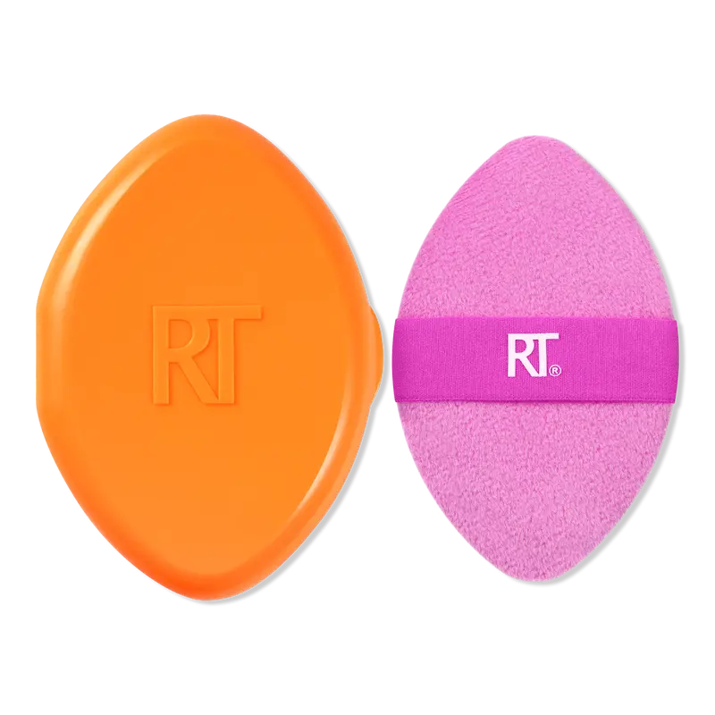 Real Techniques Miracle 2-In-1 Dual-Sided Powder Puff + Travel Case