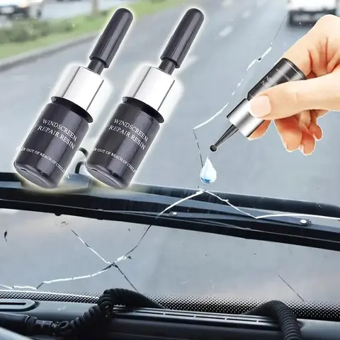 Car Windshield Crack Repair Kit, Window Glass Repair Liquid Set with Tool for Chips & Cracks Quick Windshield Repair