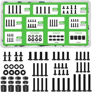 TV Mounting Screws with Organizer Box - Universal TV Mount Screws Hardware Kit Includes M4 M5 M6 M8 Replacement TV Screws, Washers and Spacers, Works with Any TV up to 80inches