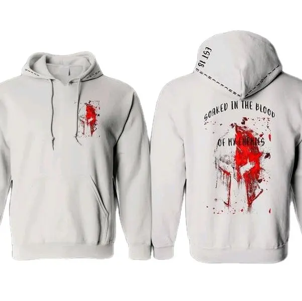 Soaked In The Blood, 2 sided screen printed Unisex Hoodies For men and woman Cotton Classic Menswear Sweaters Top Pullover Casual