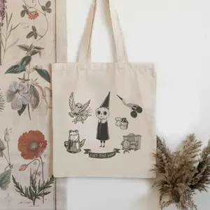 Vintage Halloween Pottsfield Harvest Festival Tote Bag Goblincore Tote Bag Whimsigoth Tote Witchy Tote Bag Dark Academia Tote Goth Tote Bag