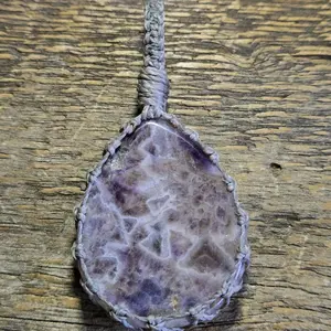 Handmade Dream Amethyst Pendant – Chevron Amethyst