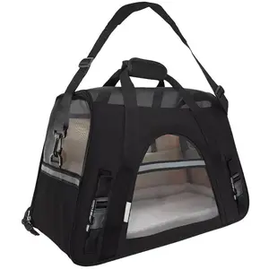 Foldable Soft Sided Tsa Travel Airline Box for Pets, Animal Carrier, Suitable for Cats Dogs Under 6.8kg, Ideal for Small Medium Breeds