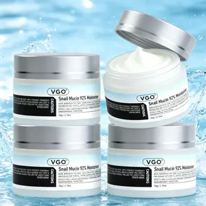 VGO Snail Mucin 92% Moisturizer 50g Cream Daily Face Gel Cream and Vitamin C Facial Serum Essence moisturizer Skincare Repair Comfort  Anti-Wrinkle Oil Hydrating Lightweight Hydrate Sensitive Hydration Intensive Moisturizing Milk