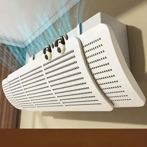 Air Conditioner Deflector No-Installation Thickened Cooling Air Guide Windproof Outlet Deflector Widened Cover Wall-Mounted Universal Type Window Ac Units Energy Saving Ac