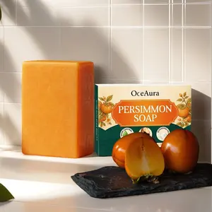 Gentle Persimmon Cleansing Soap, Mild Ingredients, Skin Care, Refreshing Hydration, Clearing & Soothing, Freshness Maintenance Soap