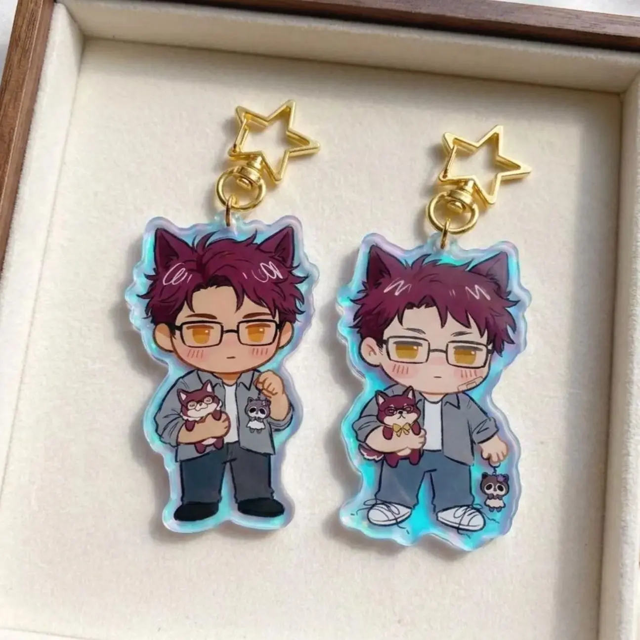 Love and Deepspace Valko Keychain - Cute Wolf Fan Art