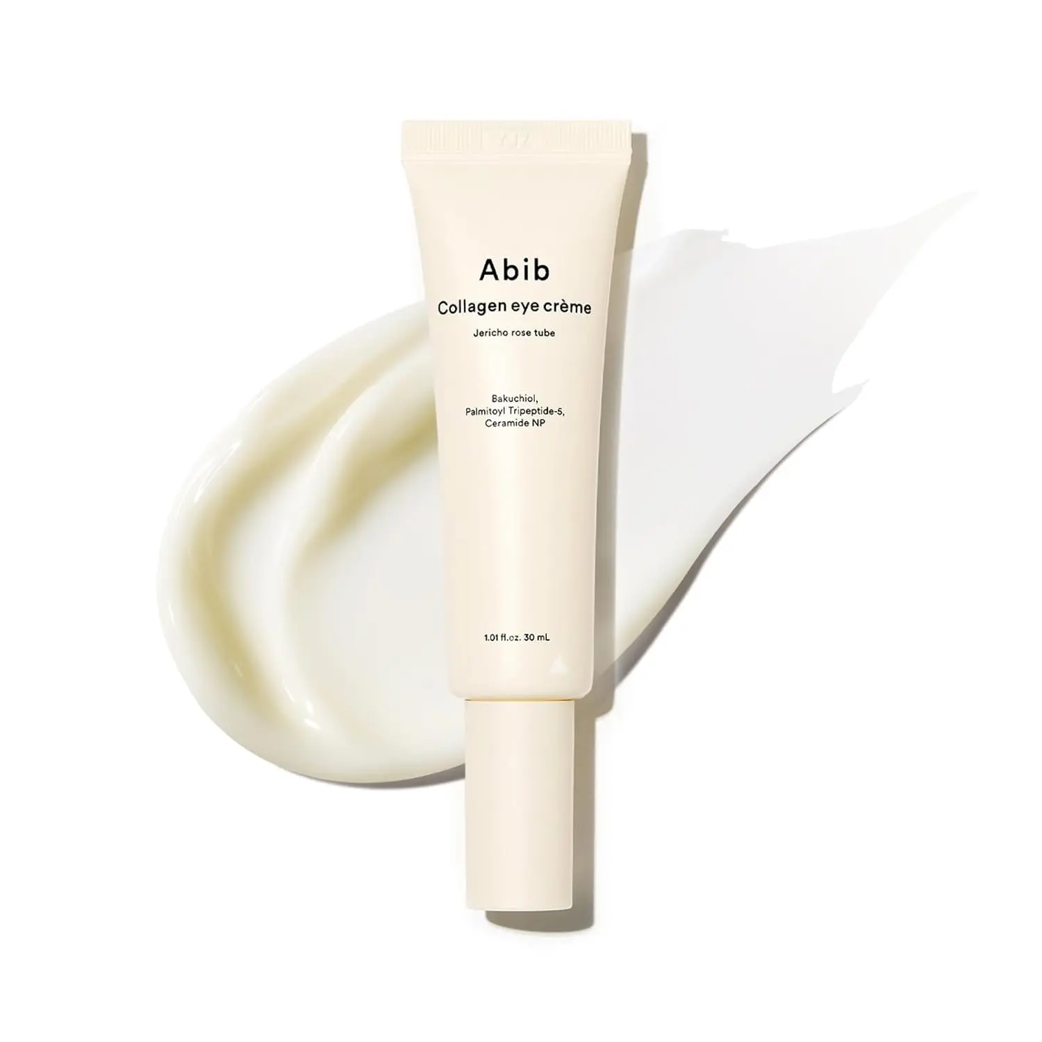 Abib Non-animal Collagen Eye Cream Jericho Rose Tube for Dark Circles and Puffiness, Under Eye Fine Lines