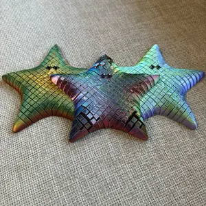 Large 3D Printed Colorful Flexi Starfish Fidget Toy, Satisfying Articulating Stress Relief Collectible for Room Decor or Desktop Accessory (Multiple Colors!!)