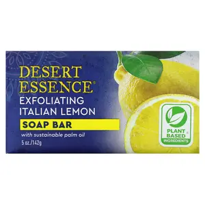 Desert Essence Soap Bar, Exfoliating Italian Lemon, 5 oz (142 g)