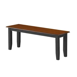 212 MAIN Bloomington Indoor Use Bench, Black-Cherry Finish, Hardwood, Shaker Legs