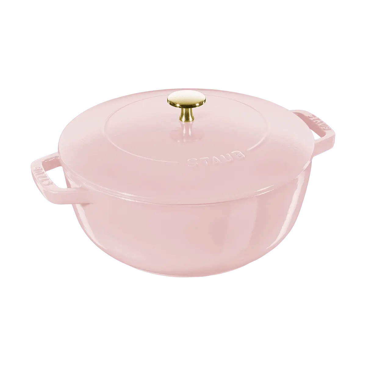 Staub 4.73L Enameled Cast Iron Cocotte Pot - Perfect for Stews, Soups, Braising & Seafood - Vibrant Peony Pink
