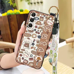 Durable protective Phone Case For Samsung Galaxy A16 5G/SM-166P/E Anti-dust Cute Soft case Phone Holder Kickstand ring Anti-knock Lanyard Shockproof Dirt-resistant Cartoon