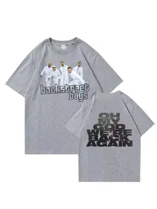 We're Back Again Tee Popular Band Backstreet Boys T Shirts Men Women Fashion Tee Hip Hop Graphic Men Clothes