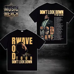 Rod Wave Don't Look Down Tour 2026 Shirt #5, Rod Wave Tour Dates T-Shirt, Double Sided Concert Graphic Tee, Rap Music Merch, Unisex Cotton Shirt, Gift for Fans