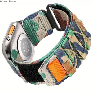 Nylon Sport Strap for Apple Watch, Canvas Braided Band, Fits 38–49mm, Compatible with Series 1–9 SE Ultra