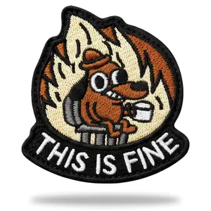 This is Fine Patch Embroidered Patch for Tactical Vest Backpack Airsoft Hook and Loop Backing