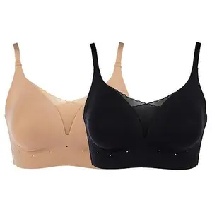 Rhonda Shear 2-pack Invisible Edge Breathable Gel Bra