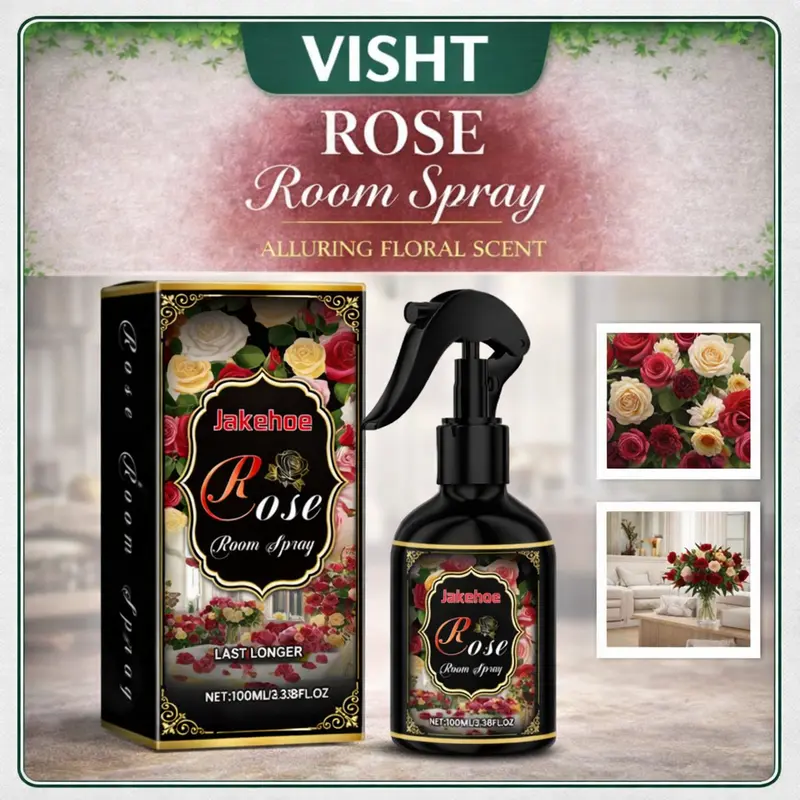 Jakehoe Rose-scented Room Spray: Long-lasting fragrance room spray and air freshener for bedrooms Perfume Infused Pheromone fresh citrus scent