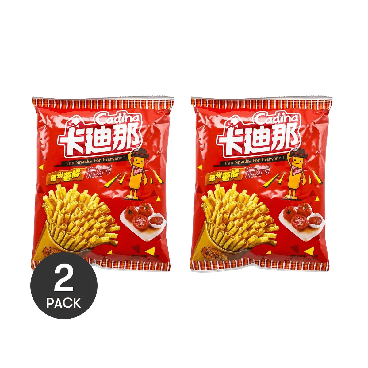 CADINA Taiwan Texas Style French Fries Ketchup Flavor 2 Pack 1.34 oz Each