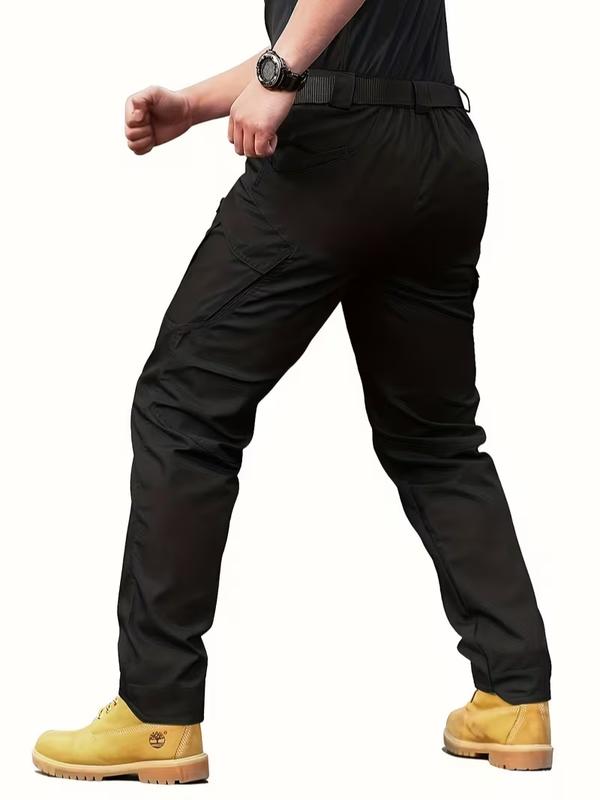 HOMUG Men's Lightweight Casual Cargo Pants feature multiple pockets and a variety of color options. Made of wear-resistant and scratch-resistant fabric, they are suitable for outdoor activities and ideal to wear in spring and autumn.