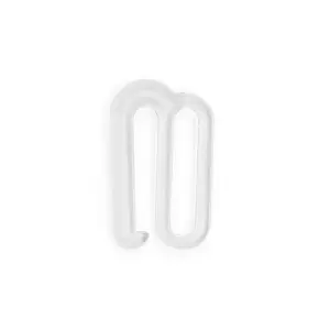 1" Swim Suit Bra Hooks, 2 pc, Clear