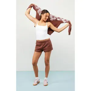 Pacsun Women's Ultra Soft Fleece Core Hibiscus Mini Sweat Shorts