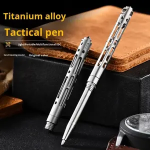 Mini Titanium Alloy Tactical Pen, Multifunctional Tungsten Steel Head Tool, Self-Defense Pen, Portable Security Writing Instrument
