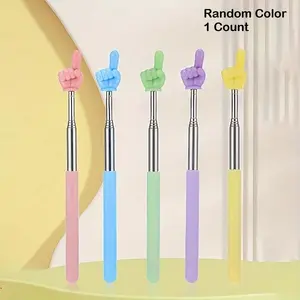 Random Color Finger Shaped Retractable Pointer Stick, 1 Count Portable Durable Teacher Pointer Stick, Presentation Supplies for Classroom Whiteboard, Office Accessories