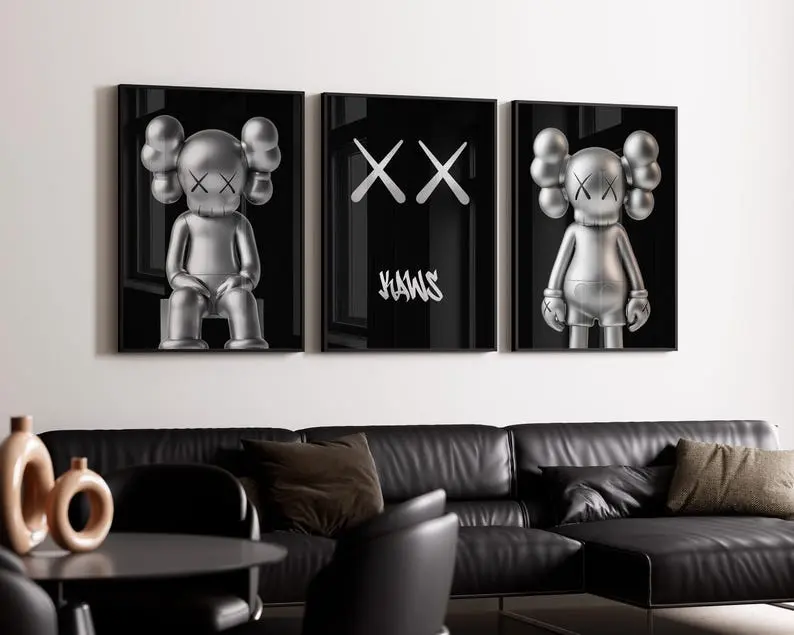Hypebeast Siver Poster,Printable Silver KAWS,Graffiti Poster,Hypebeast Toys,Hypebeast Sneaker, Sneaker Prints
