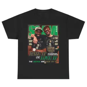 Men's Jayson Tatum & Jaylen Brown 2025 Graphic Tee T-Shirt, Unisex T-shirt, Gift For Boston Fans Basketball Streetwear