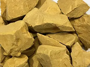 Natural Golden Yellow Kaolin Clay 7 oz (200g) - Edible & Cosmetic Grade Raw Clay Chunks, Slightly Sticky