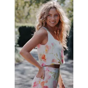 Devlin Top - Pink Garden Floral