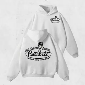 Peterbilt Graphic Hoodie – Ain’t Nothin’ Sweeter Than A Long Nose Peter, Funny Trucker Graphic Hoodie, Summer Outfit, Car Lover Gift, Unisex Pullover