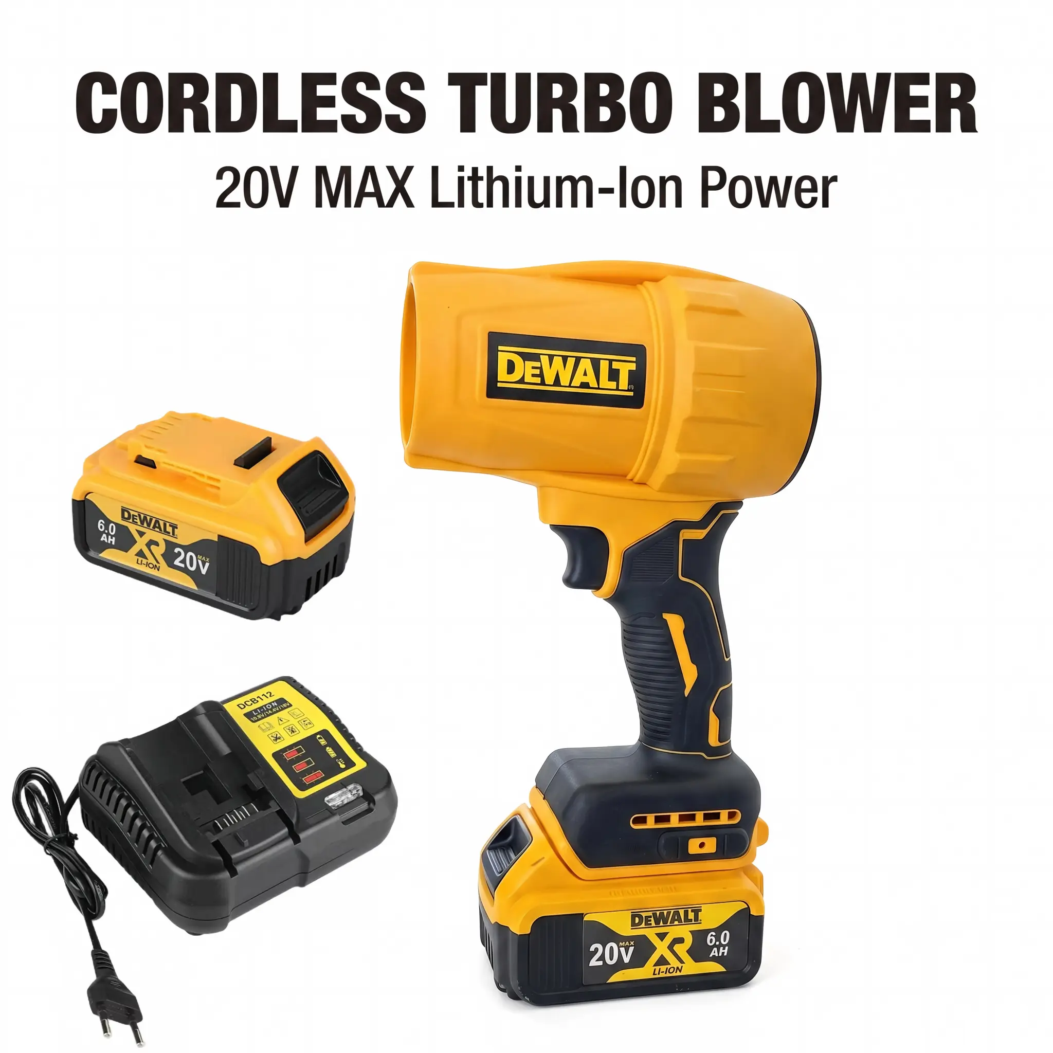 NEW 2026 DEWALT 20V 6.0Ah Lithium Ion Battery high-speed airflow Powered Leaf Blower - 30000RPM, Variable Speed, Lightweight Portable Wireless Handheld Blower for Outdoor Garden Cleaning