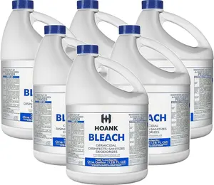 (6 Gallon) Ultra Germicidal Liquid Bleach -Disinfecting, Sanitizing, Deodorizing, Mold & Mildew Stain Remover, For Laundry, Household and Commercial Cleaning, Multipurpose Cleaner (1 Gallon X 6 Pack)