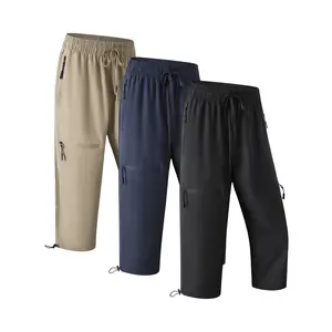 Women's Sweatpants Capri Pants Outfit Cropped Running Sport Jogger Pants Lounge Loose Drawstring Waist with Side Pockets Athleisure Style Bottoms Athletic Techwear Workout Clothes