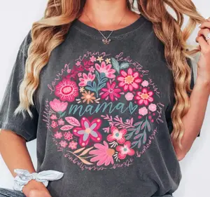 Boho Floral Mama Shirt Mothers Day Gift Trendy Mom Spring Tee Cute Gift for Mom Oversized Shirt for Women Flowers Mama Shirt #giftformom