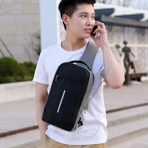 Leather Sling Bag Backpack for Men or Woman Crossbody Shoulder Chest Day Pack Backpacks with Charging Station nurse  leg  bag oner  active  mini  bag