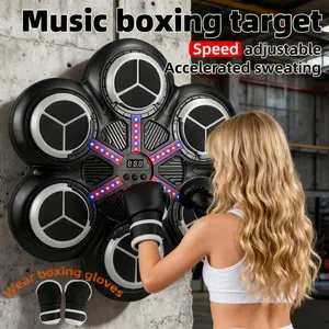 Bluetooth-compatible Punching Machine for Ages 3+, Hanging Reaction Sandbag Boxing Target, Bluetooth-compatible Music, Force Feedback, Home Gym Workout Gift, Smart Boxing Machine, Boxing Equipment