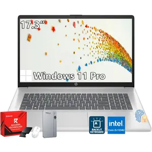 HP 17-inch Laptop, Intel i5-1334U 10-Core,32GB RAM, 2TB SSD, Wi-Fi 6, Win 11 Pro, Backlit Keyboard, Fingerprint Reader