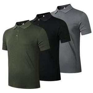 (Choose One Size Up)Men’s 3 Pack Polo Shirt Moisture Wicking Quick Drying Performance Athletic Short Sleeve Golf Shirt
