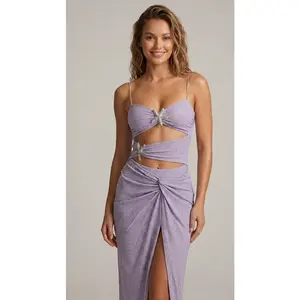 🌟 Starfish Sparkle Cutout Swimsuit - 2-Piece High-Waisted Bikini| Check Size Chart!